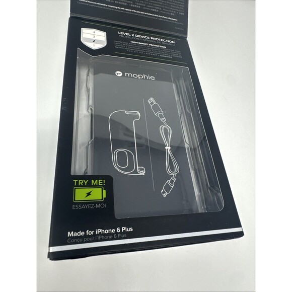 mophie Juice Pack External Battery Case for iPhone 6 Plus 6s Plus - Black NEW - Picture 4 of 4